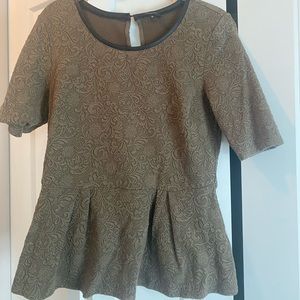 Dynamite Olive Green Peplum Top